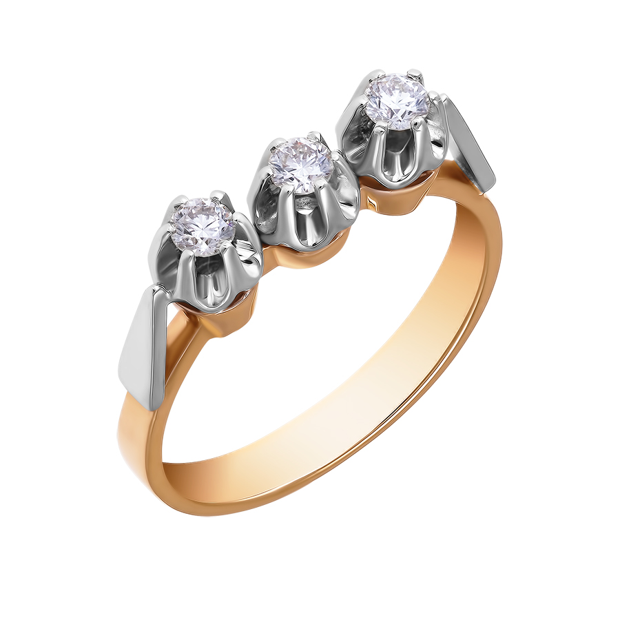 Кольцо, золото, бриллиант, К-1203